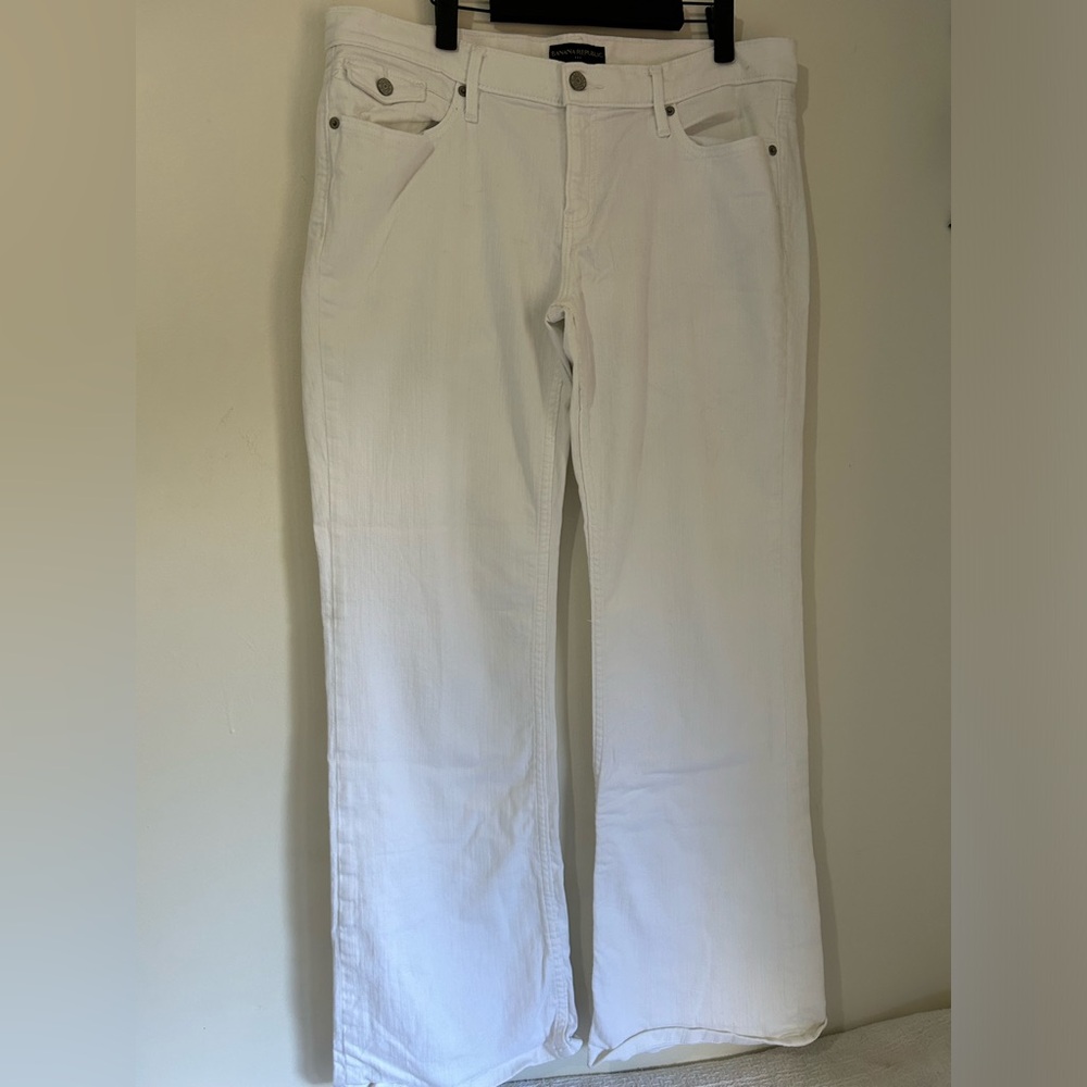 Banana Republic White Women Jeans 90’s Preppy Y2K Vintage - Picture 3 of 8